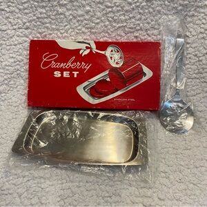 Vintage Leonard Slice and Serve Stainless Steel Serving Set in Original Box